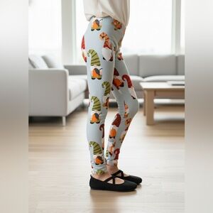 🎃S/L NEW Girls Fall Gnome Thanksgiving Leggings Luxury Yoga Pants